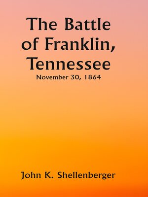 cover image of The Battle of Franklin, Tennessee